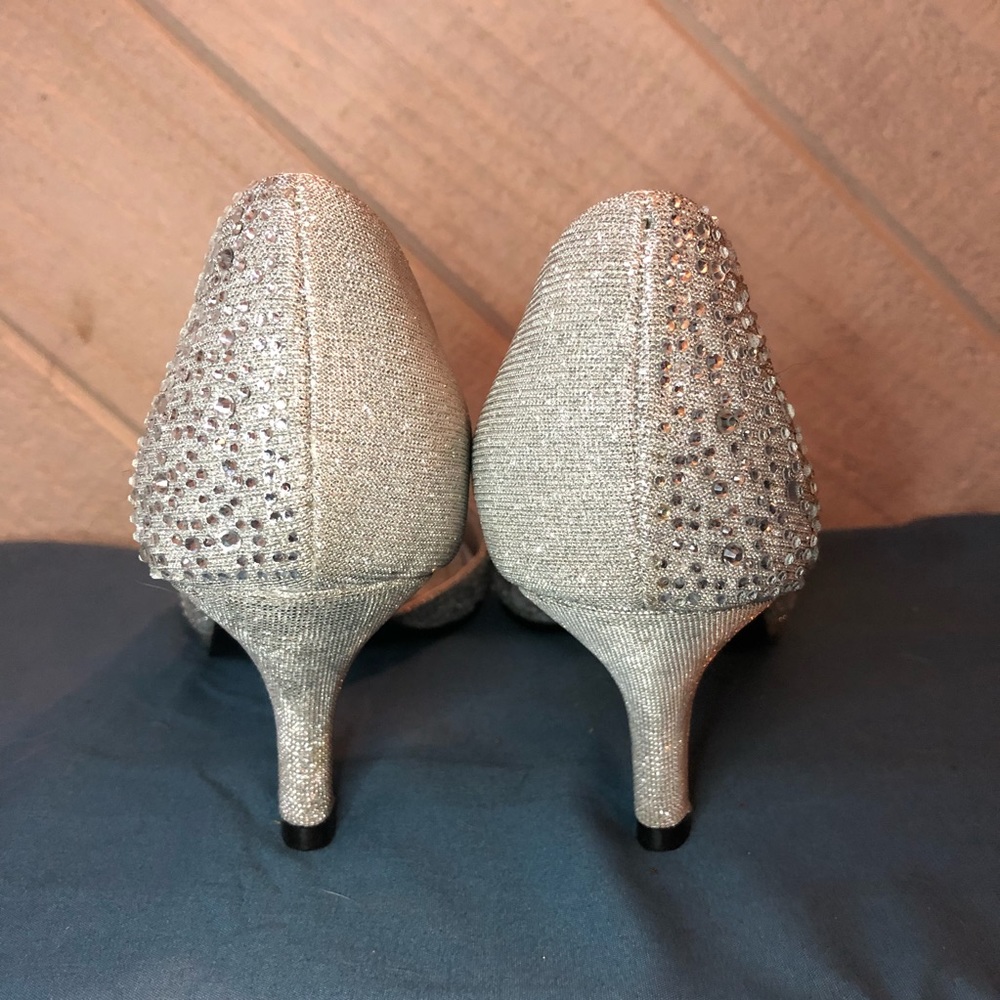 Caparros Silver Rhinestone Shoes - Picture 5 of 6